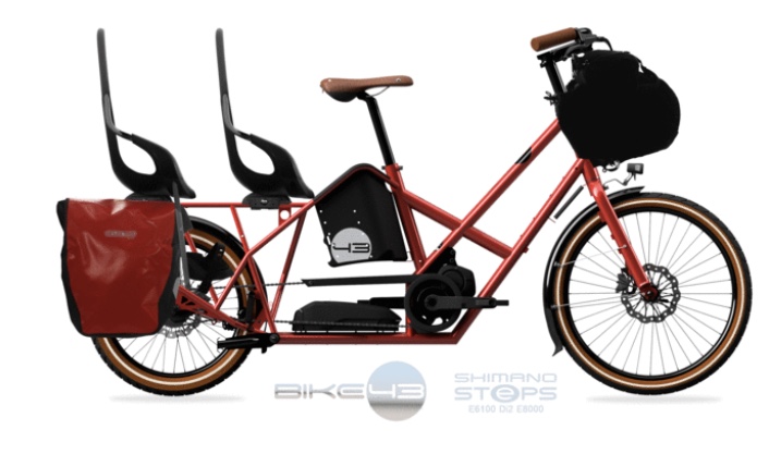 Bike43 - adaptation with 2 passengers and storage